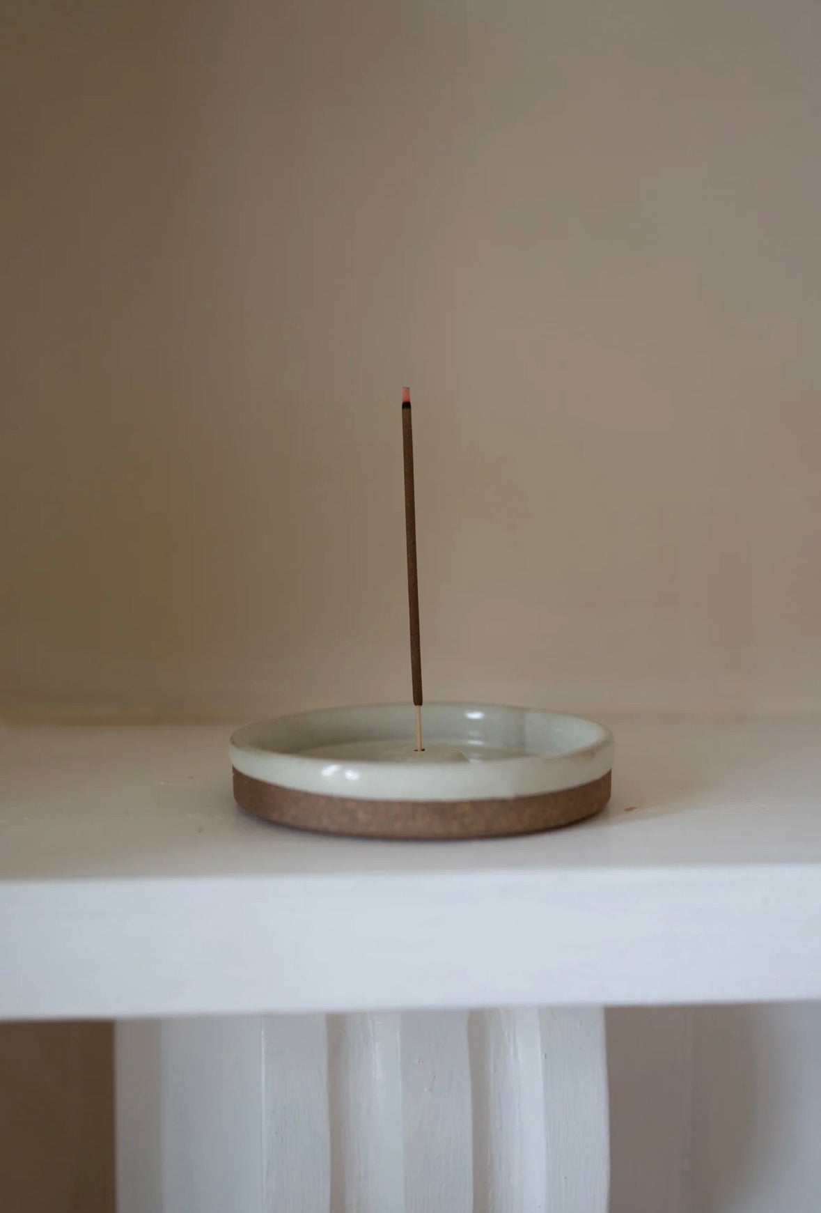 Ceramic Incense Holder with Nag Champa Incense