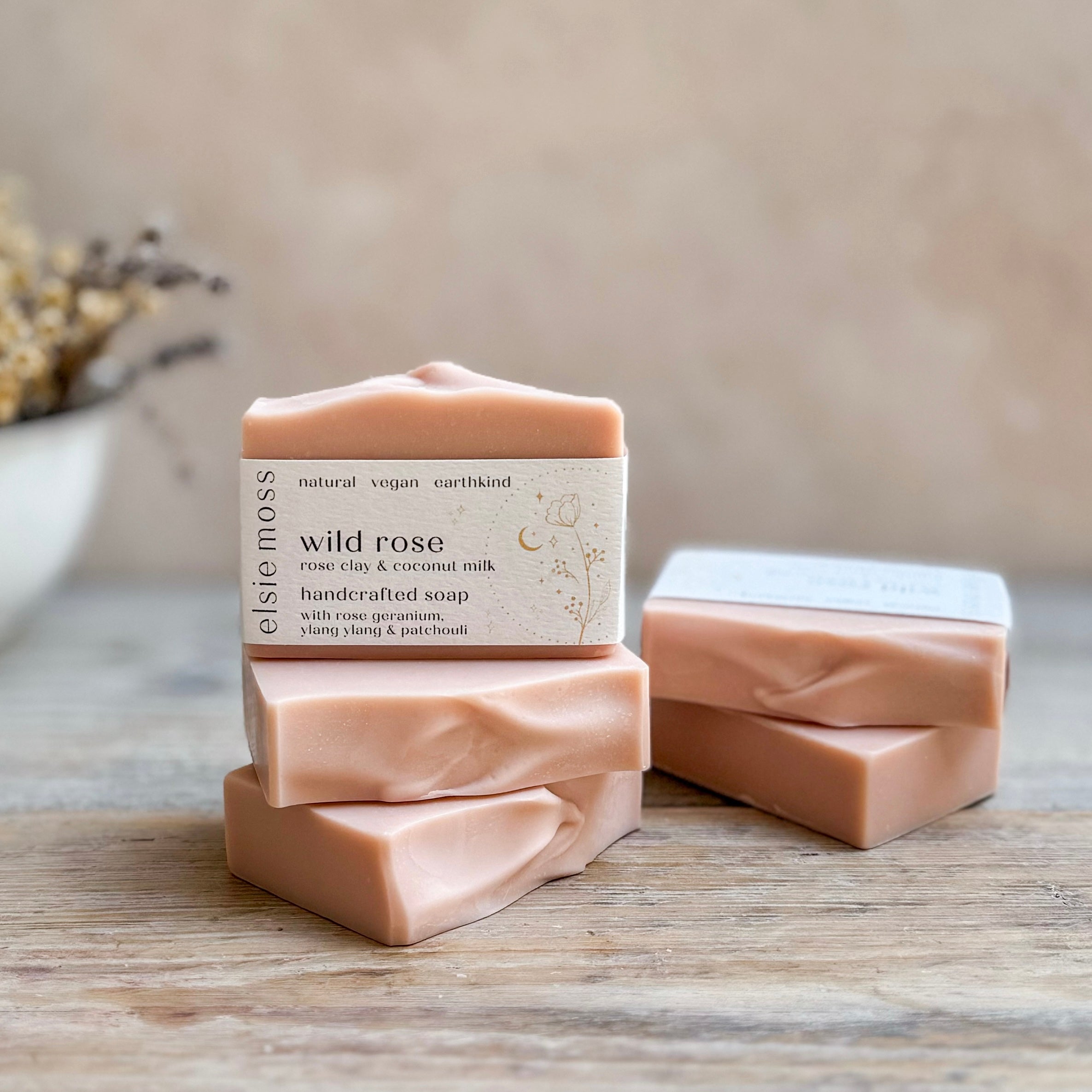 Wild rose soap bars group