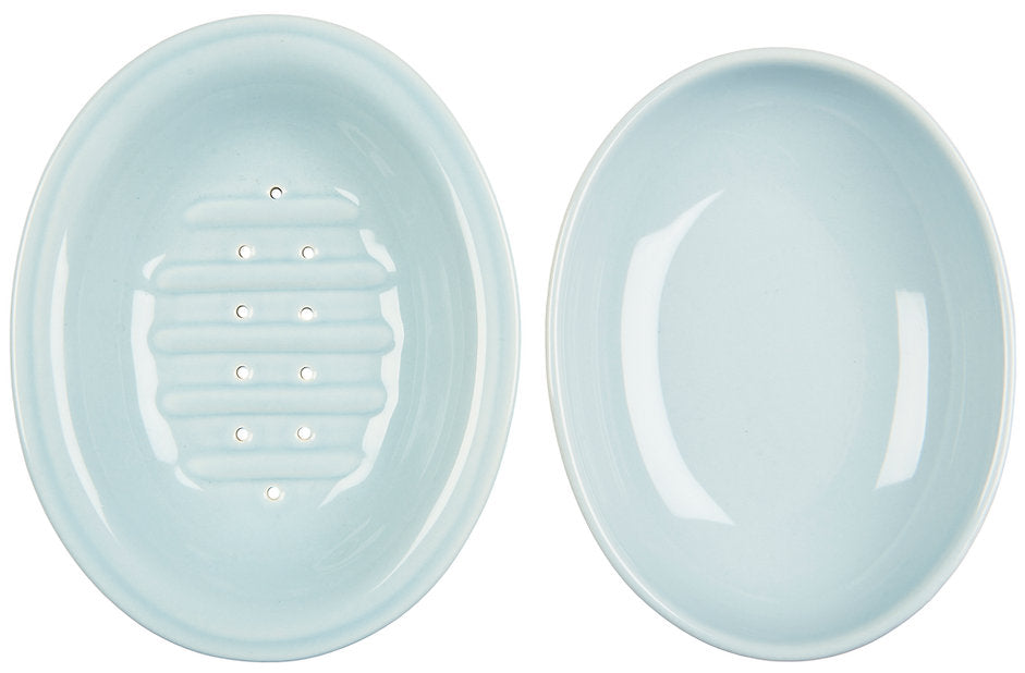 Ceramic Soap Dish with Drip Tray