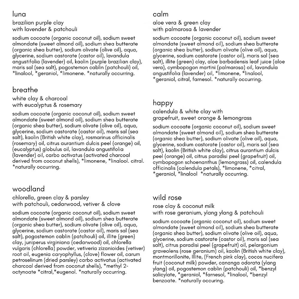 Set of Six Mini Soap Bars