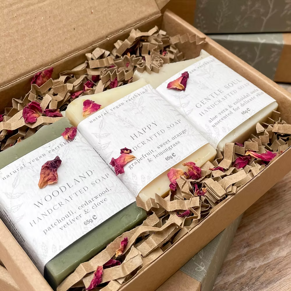 Collection of three small soap bars