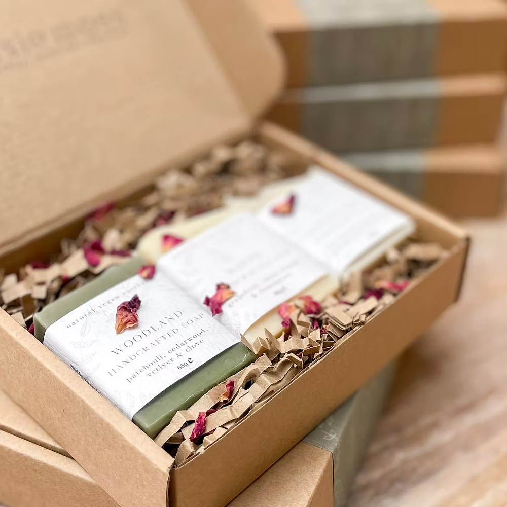 Collection of three small soap bars