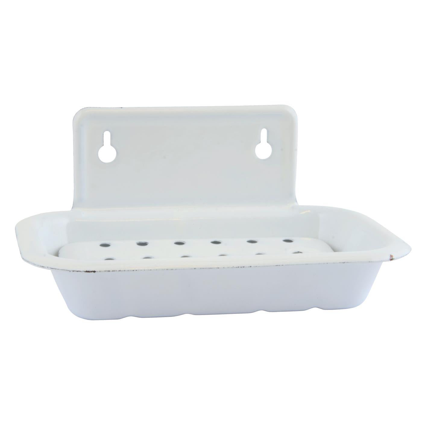 Wall mounted enamel soap dish