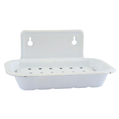 Wall mounted enamel soap dish