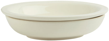 Beige ceramic bowl on a white background