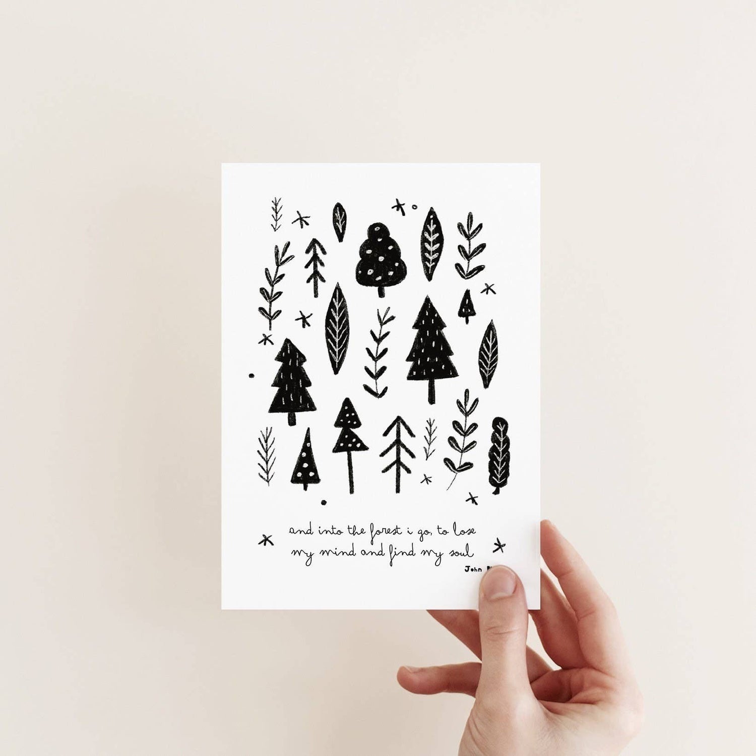 And Into The Forest I Go | Blank Card