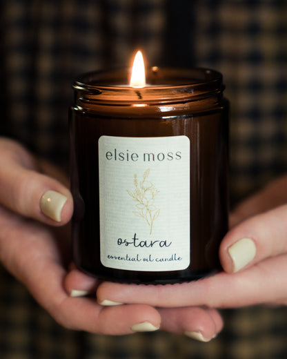 Candle labeled &