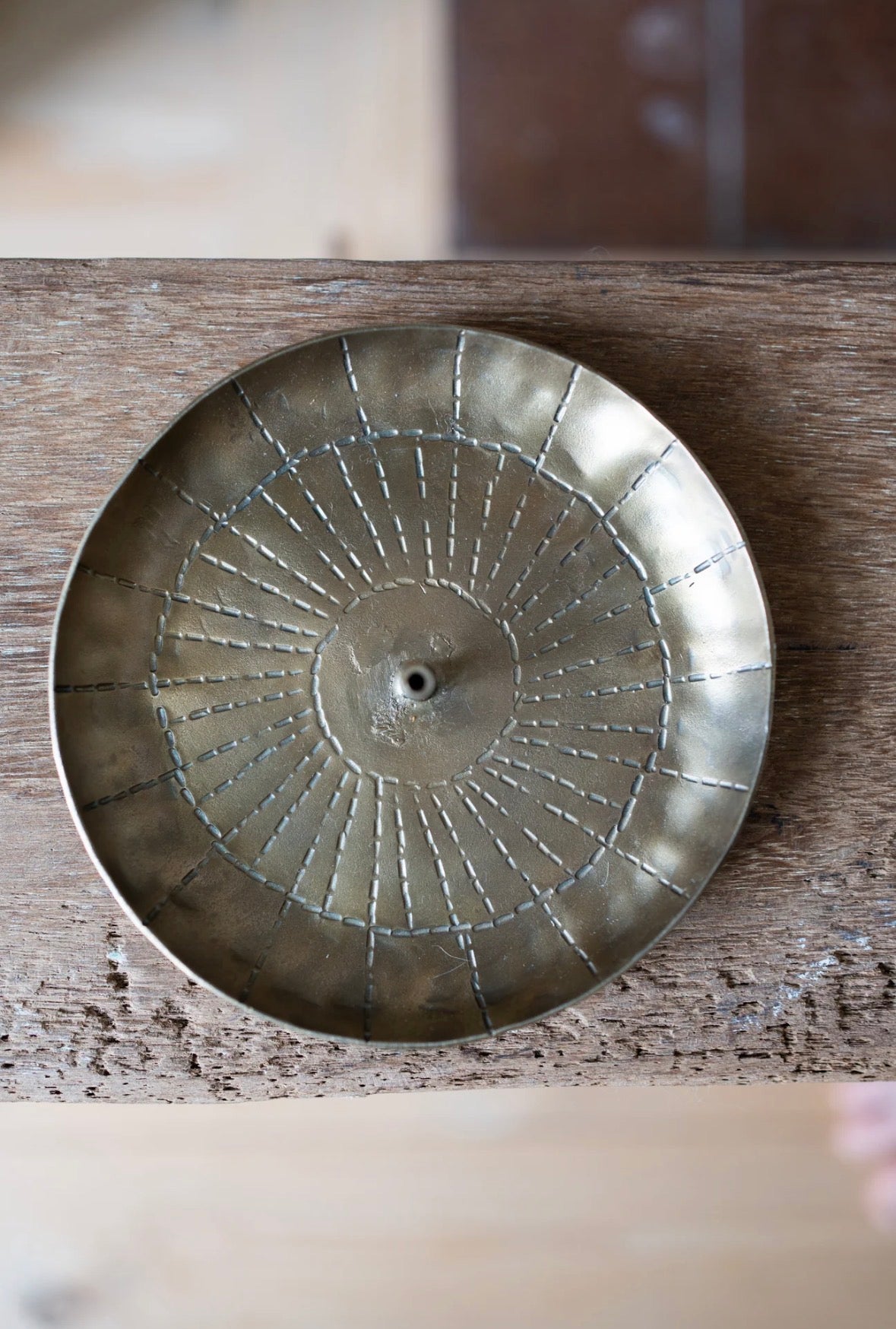 Forged Brass Incense Holder with Nag Champa Incense