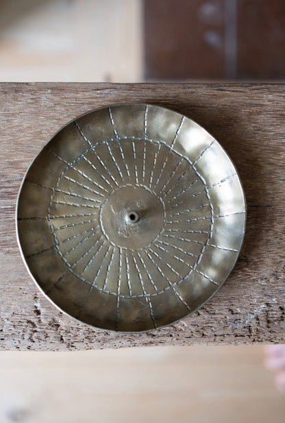 Forged Brass Incense Holder with Nag Champa Incense