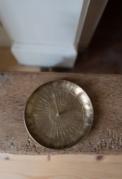 Forged Brass Incense Holder with Nag Champa Incense