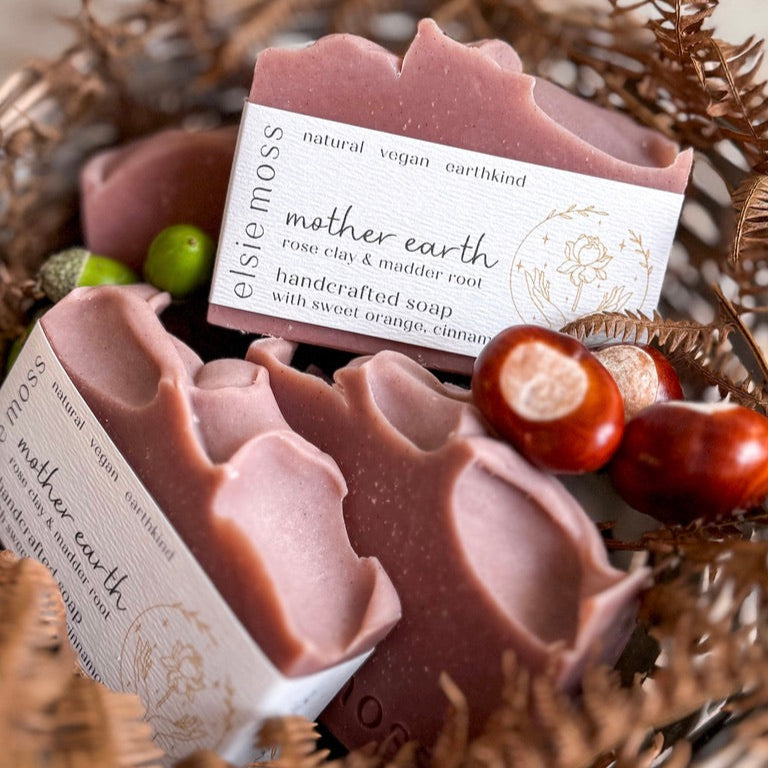 Handcrafted soap bars with &