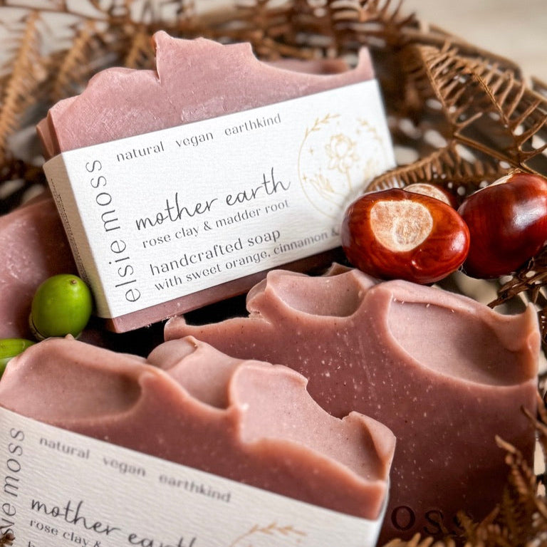 Handcrafted soap bars with &