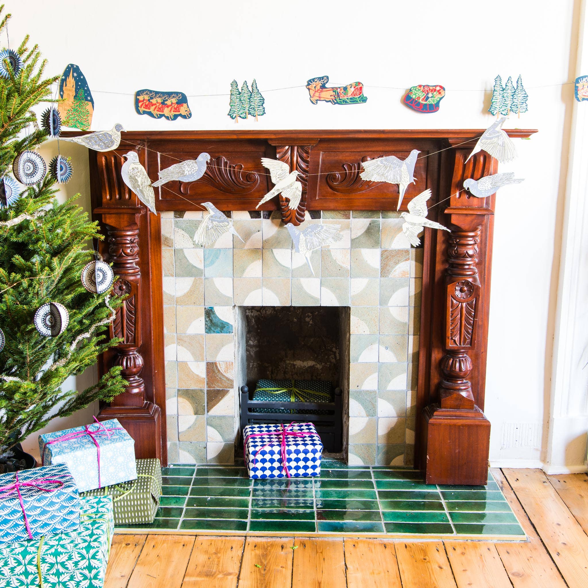 Turtle Doves Sewn Garland
