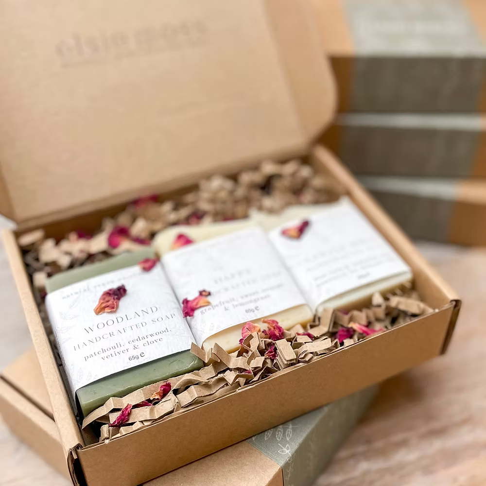 Collection of three small soap bars