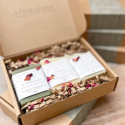 Collection of three small soap bars