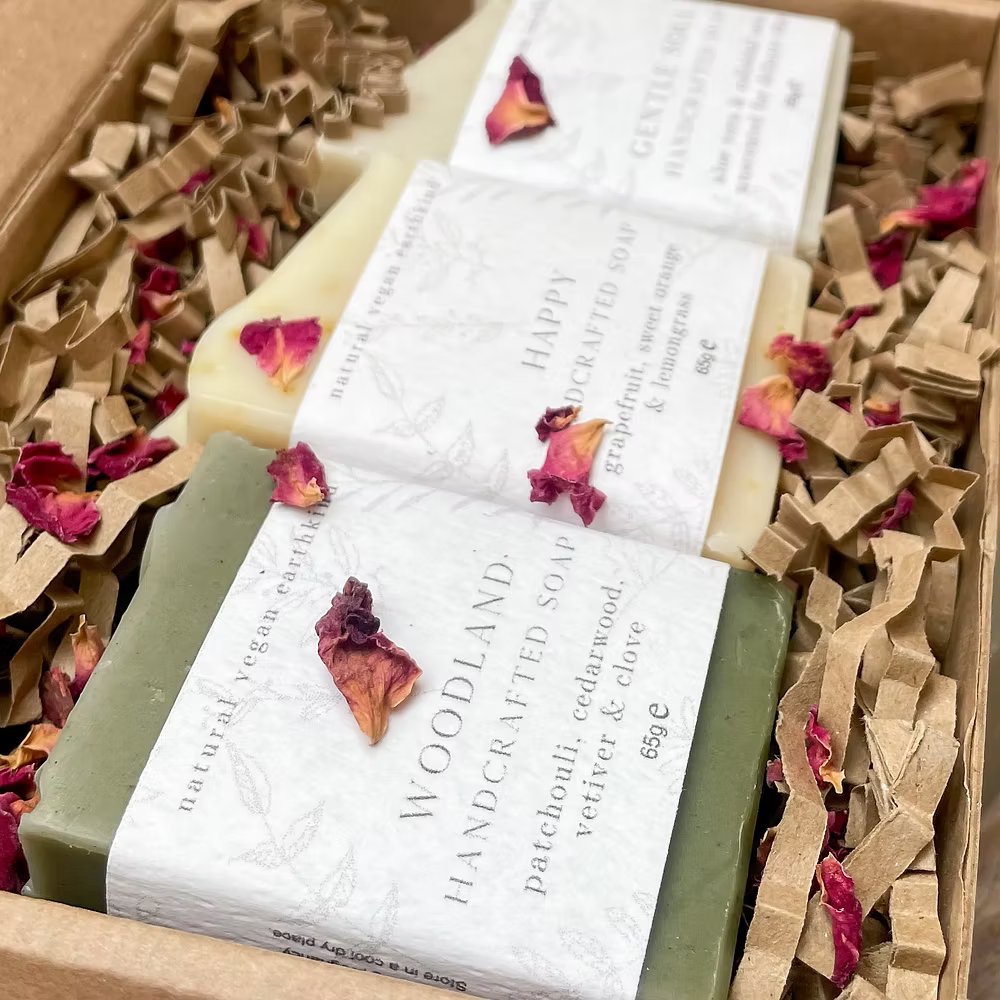 Collection of three small soap bars