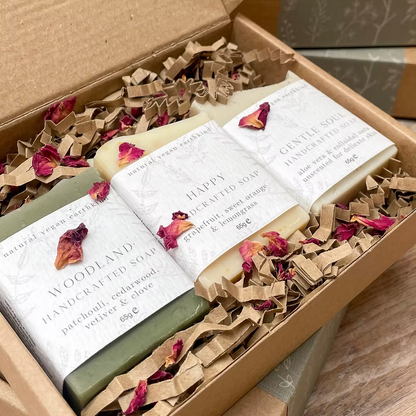 Collection of three small soap bars