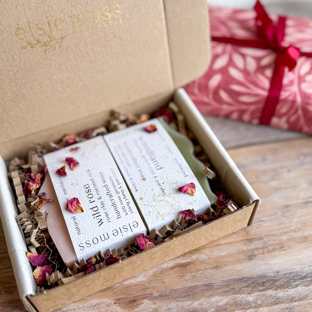 Soap gift set with two full sized soap bars